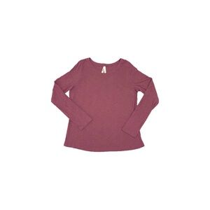 Pact Organic Cotton Featherweight Slub Long Sleeve Tee in Verbena Purple – Large